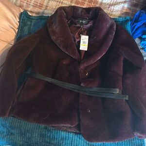 Jessica Simpson fur jacket
